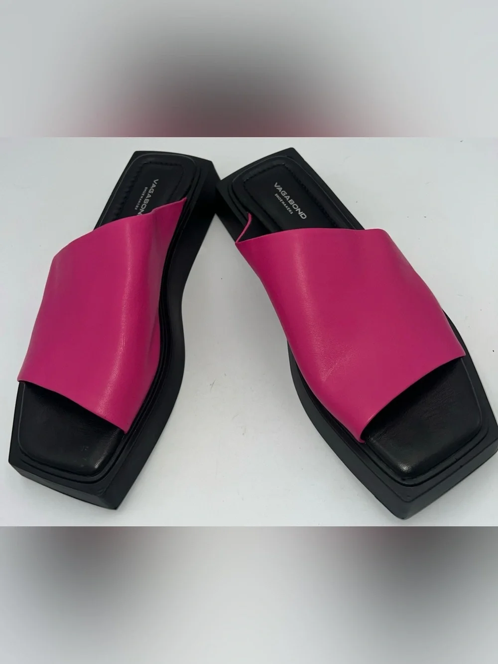 Vagabond Shoemakers Evy Slide Leather Sandals Hot Pink Women’s Size EU41 NEW